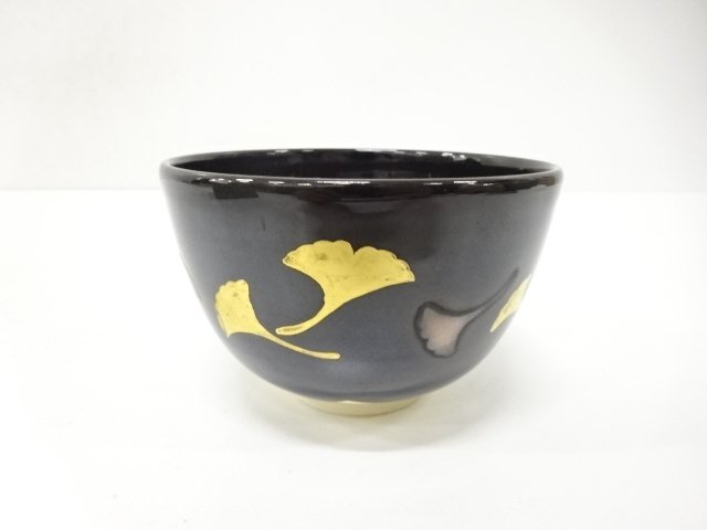 JAPANESE COLLECTIBLE / TEA BOWL / GINKGO SPRINKLED / GINKGO